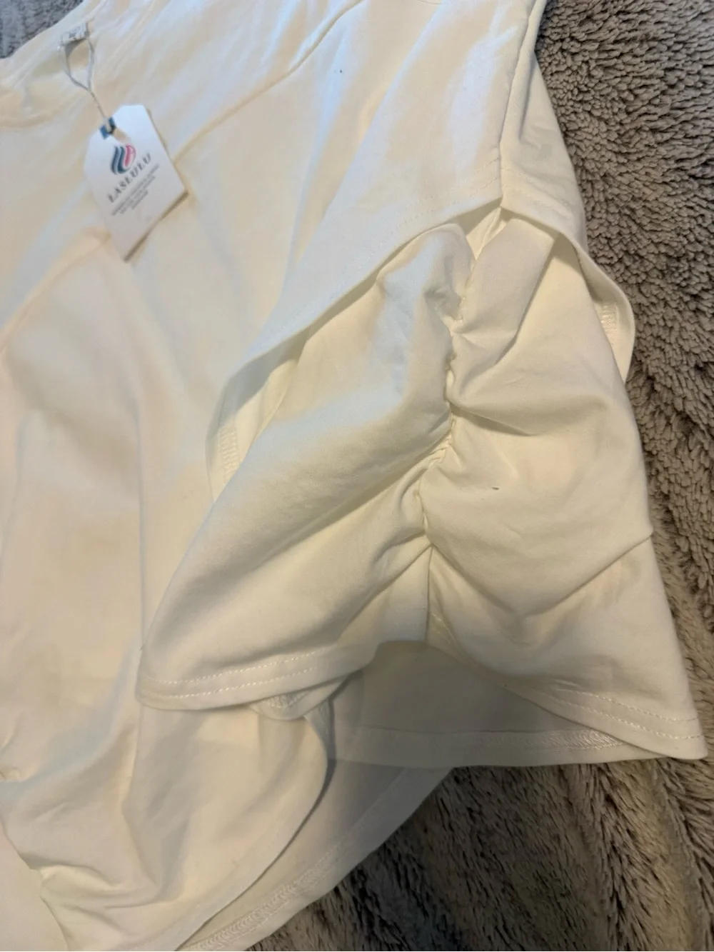 lululemon athletica White Crew Neck Top (NWT)